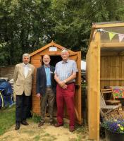 Rotary members at the shed presentation